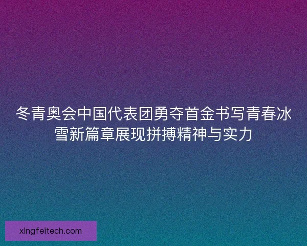冬青奥会中国代表团勇夺首金书写青春冰雪新篇章展现拼搏精神与实力